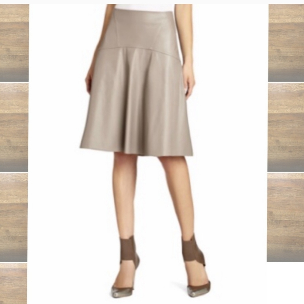 BCBG Maxazria leather high waist skirt